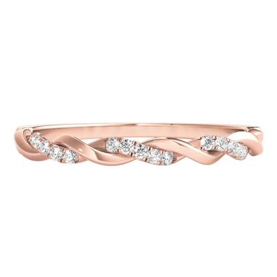 1/10 ct. tw. Diamond Twist Band in 14K Rose Gold