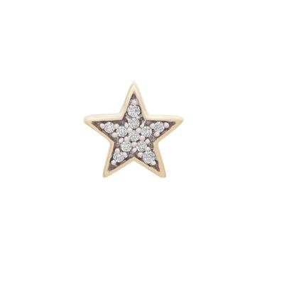 Single Diamond Stud Earring Star in 10K Yellow Gold