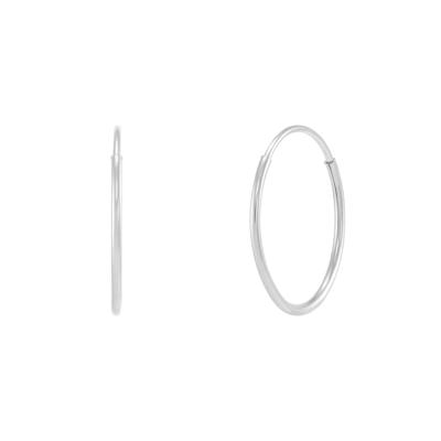 Endless Hoop Earrings in 14K White Gold, 12MM