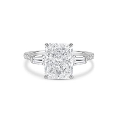 Lab Grown Diamond June Radiant-Cut Engagement Ring in 14K White Gold (3 5/8 ct. tw.)