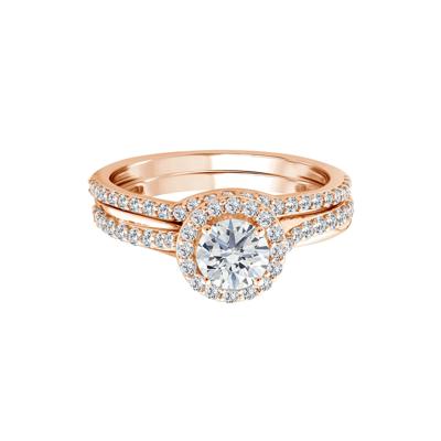 Lab Grown Diamond Engagement Ring Set in 10K Rose Gold (1 1/5 ct. tw.)