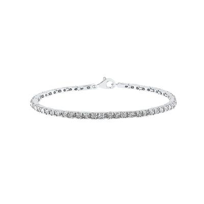 1/10 ct. tw. Diamond Bracelet in Sterling Silver