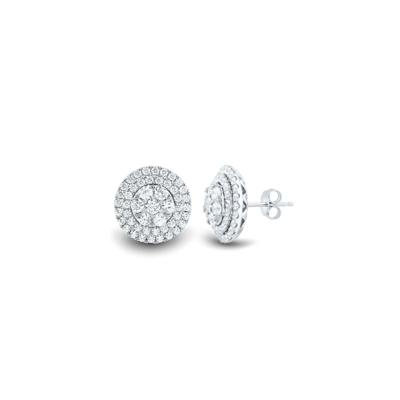 1 1/2 ct. tw. Lab Grown Diamond Stud Earrings in 14K White Gold