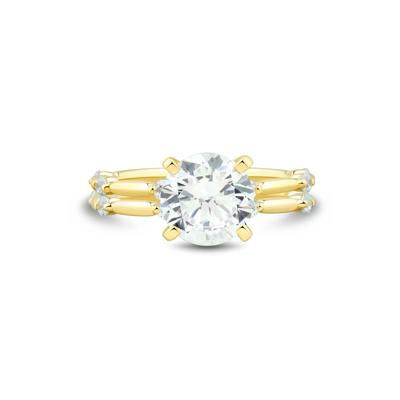 Lab Grown Diamond Semi-Mount Bridal Set in 14K Yellow Gold (1/3 ct. tw.)