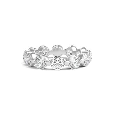 Round-Cut Diamond Shared Prong Eternity Band in 14k White Gold (5 ct. tw.)