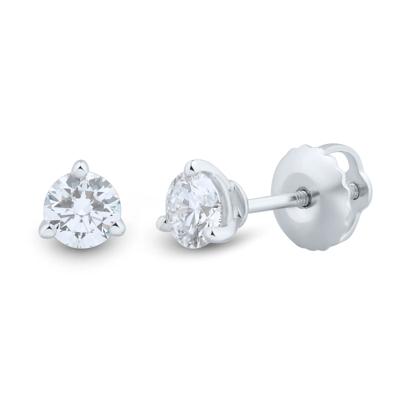 Lab Grown Diamond Martini Stud Earrings in 14K White Gold (1/2 ct. tw.)