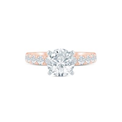 Diamond Semi-Mount Engagement Ring in 14K White and Rose Gold (3/4 ct. tw.) (Setting Only)