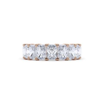 Lab Grown Diamond Radiant-Cut Eternity Band in 14K Rose Gold (7 ct. tw.)