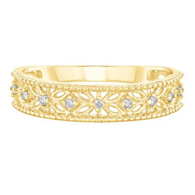 Diamond Accent Band in 10K Yellow Gold