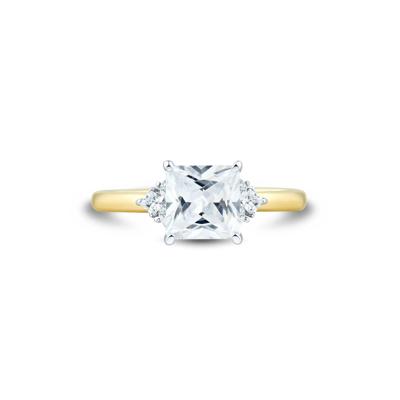 Lab Grown Diamond Princess-Cut Engagement Ring in 14K Yellow and White Gold (2-1/3 ct. tw.)