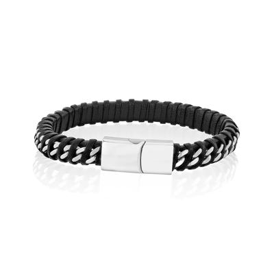 Men’s Braided Chain Bracelet in Stainless Steel