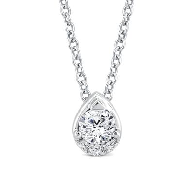 Diamond Pendant in 10K White Gold (1/7 ct. tw.)