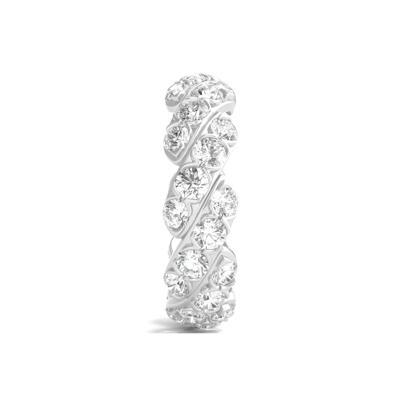 Round-Cut Diamond Twist Eternity Band in 14k White Gold (3 ct. tw.)