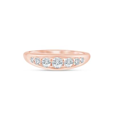 Lab Grown Diamond Graduated Channel Band in 14K Rose Gold