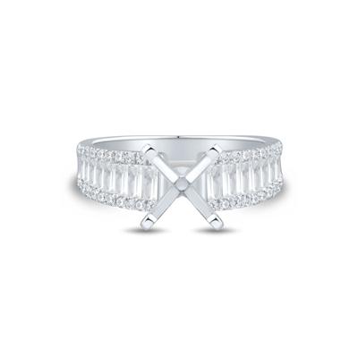 Lab Grown Diamond Semi-Mount Engagement Ring in 14K White Gold (1 ct. tw.) (Setting Only)