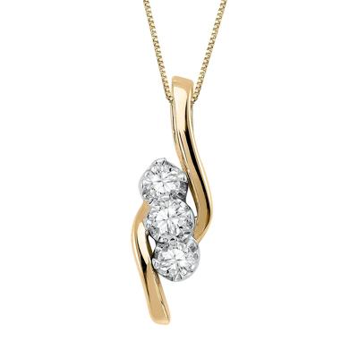 3/8 ct. tw. Diamond Pendant in 14K Yellow Gold