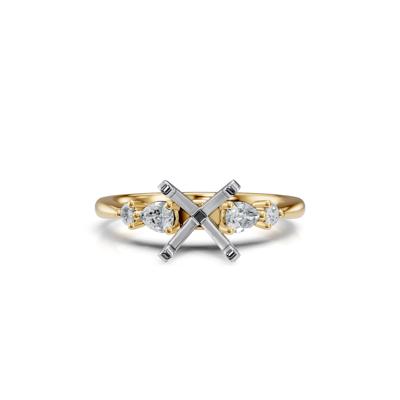 Diamond Semi-Mount Engagement Ring in 14K Yellow and White Gold (1/5 ct. tw.) (Setting Only)