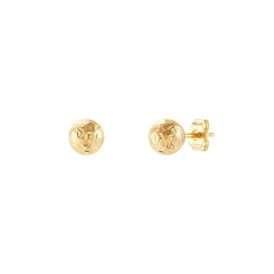 Diamond-Cut Ball Stud Earring in 14K Yellow Gold, 5MM