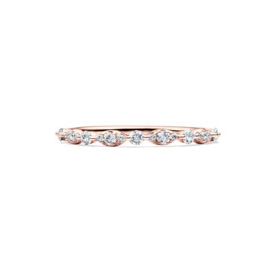 Scalloped Diamond Anniversary Band in 10K Rose Gold (1/4 ct. tw.)