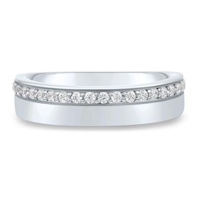 Lab Grown Diamond High-Polish Band in 10K White Gold (1/4 ct. tw.)