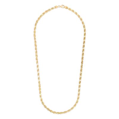 Diamond-Cut Solid Rope Chain in 14K Yellow Gold, 5.4MM, 22”