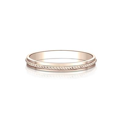Rope Wedding Band in 14K Rose Gold