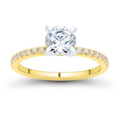 1/5 ct. tw. Diamond Semi-Mount Engagement Ring in 14k Yellow Gold (Setting Only)
