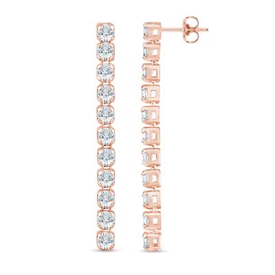 Lab Grown Diamond Drop Earrings in 14K Rose Gold (1/3 ct. tw.)