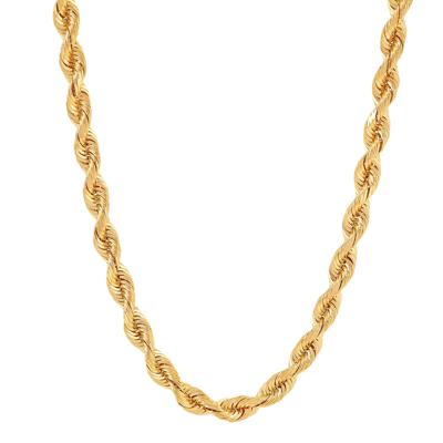 Silk Rope Chain in 14K Yellow Gold, 4.3MM, 22”