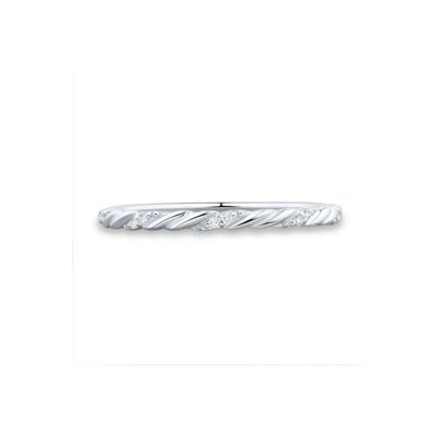 Diamond Accent Twist Band in 10K White Gold