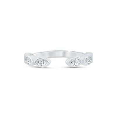 Lab Grown Diamond Marquise Open band in 14K White Gold (5/8 ct. tw.)