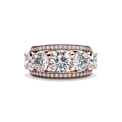 Lab Grown Diamond Multi-Row Anniversary Band in 14K Rose Gold (6 ct. tw.)