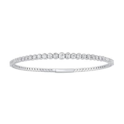 Lab Grown Diamond Bangle Bracelet in 14K White Gold (2 ct. tw.)