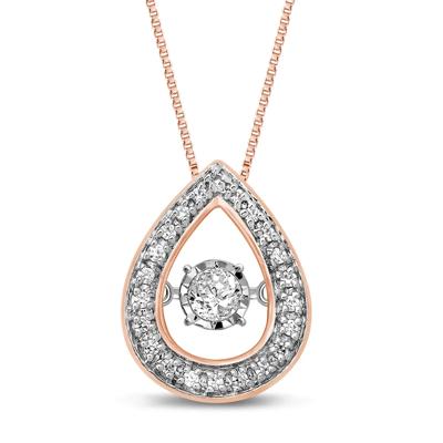 The Beat of Your Heart® 1/5 ct. tw. Diamond Pendant in 10K Rose Gold