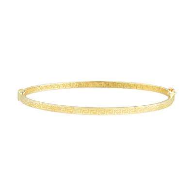 Greek Key Bangle Bracelet in 14K Yellow Gold