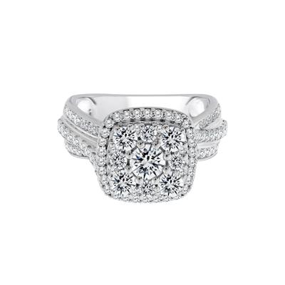 Diamond Composite Engagement Ring in 10K White Gold (2 ct. tw.)