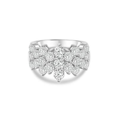 Lab Grown Diamond Multi-Row Band in 10K White Gold (3 ct. tw.)