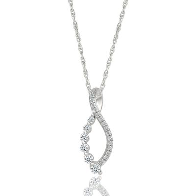 Diamond Pendant in 10K White Gold (1/3 ct. tw.)