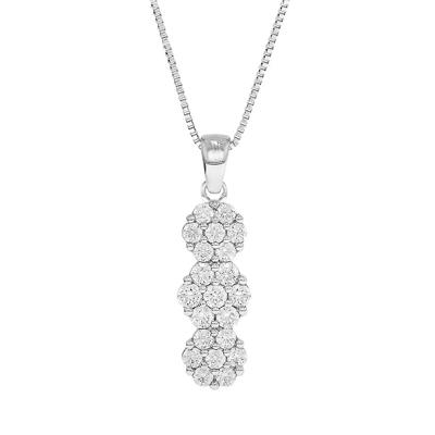 1 ct. tw. Diamond Pendant in 10K White Gold