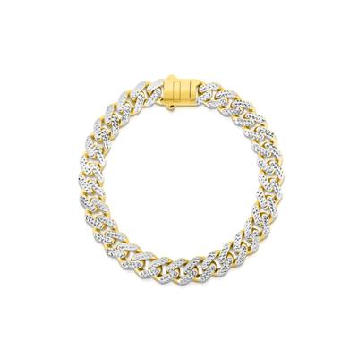 Miami Cuban Diamond-Cut Bracelet in 14K Yellow Gold, 9.5MM