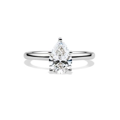 Lab Grown Diamond Pear-Shaped Solitaire Engagement Ring in 14K White Gold (1 1/2 ct.)