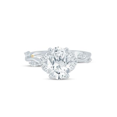 Oval Lab Grown Diamond Engagement Ring in 14K White Gold (2 1/3 ct. tw.)