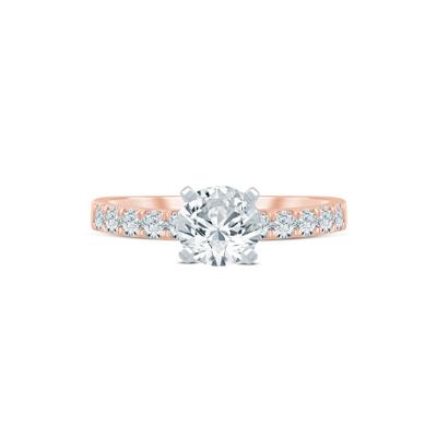Diamond Semi-Mount Engagement Ring in 14K White and Rose Gold (1/2 ct. tw.) (Setting Only)