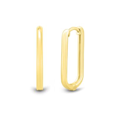 Rectangle Hoop Earrings in Vermeil
