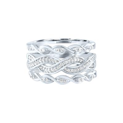 1/5 ct. tw. Diamond Twist Ring in Sterling Silver