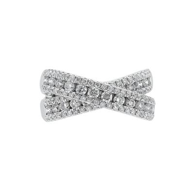 1 1/2 ct. tw. Diamond Crossover Ring in 14K White Gold
