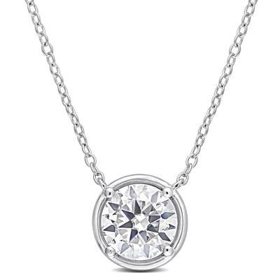 Round Moissanite Pendant in Sterling Silver (1 4/5 ct. dew)