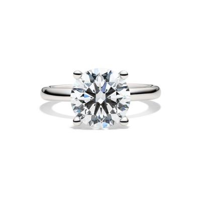Lab Grown Diamond Round Solitaire Engagement Ring in Platinum (4 ct.)