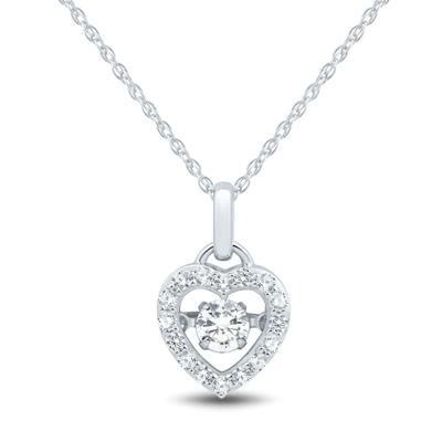 Lab Grown Diamond Heart-Shaped Pendant in 10K White Gold (1/2 ct. tw.)