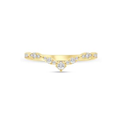 Faux Marquise Diamond Chevron Band in 14K Yellow Gold (1/4 ct. tw.)